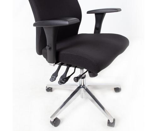 Töötool SMART EXTRA 60x63,5-70xH114-123cm, must