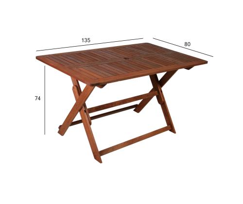 Laud MODENA 135x80xH74cm, meranti