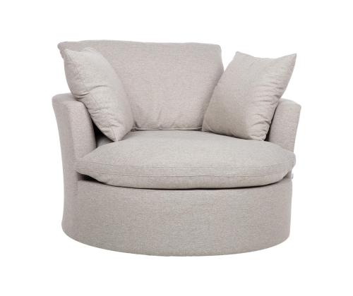 Tugitool FLUFFY pöörlev 110x105xH65/86cm, helehall