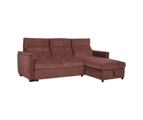 Nurgadiivanvoodi SCALA 244x155/88xH102cm, tumeroosa
