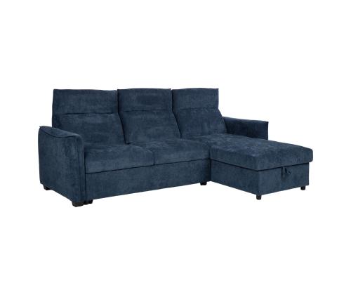 Nurgadiivanvoodi SCALA 244x155/88xH102cm, sinine