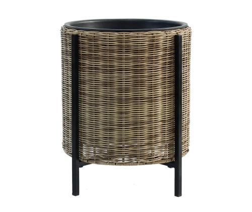 Lillepott WICKER alusega D39xH45cm, helepruun