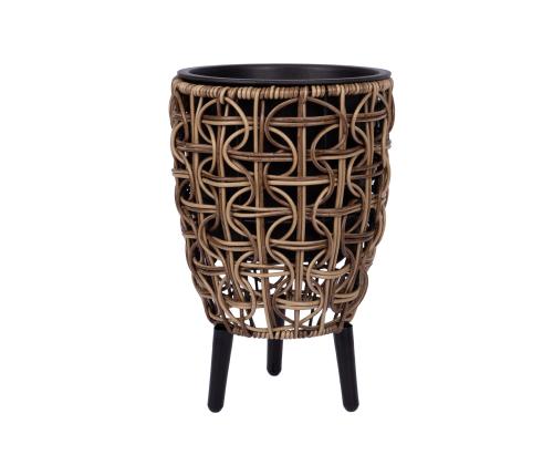 Lillepott WICKER 21x21xH32cm, pruun