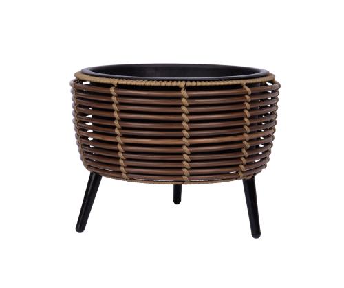 Lillepott WICKER 36x36xH27cm, pruun