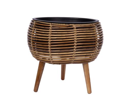 Lillepott WICKER 37x37xH35cm, helepruun