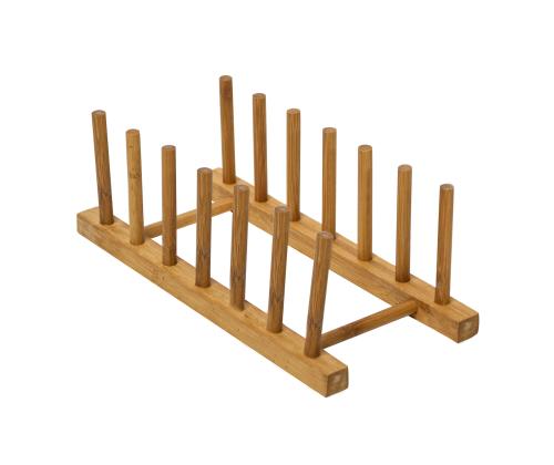 Taldrikuhoidja BAMBOO HOME, 6-vahega, 28x13x10cm, bambus