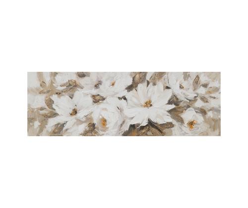 Õlimaal 50x150cm, valged õied