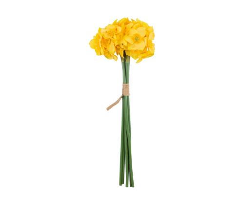 Kunstlill FLOWERLY H40cm 6tk nartsissid kimbus, kollane
