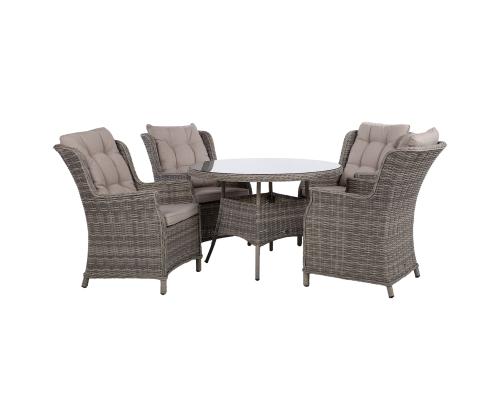 Aiamööblikomplekt TRENTO laud ja 4 tooli