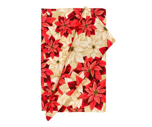 Linik CHRISTMAS NEW 43x116cm, jõulutähed, 50% puuvill, 50% polüester, kangas 575