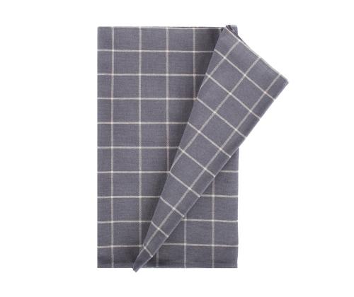 Linik LINEN 43x170cm, hall ruut, 100% linane, kangas 120