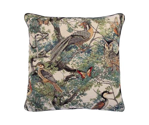 Padi HOLLY 45x45cm, linnud metsas, 50% polüester, 50% puuvill, kangas 763
