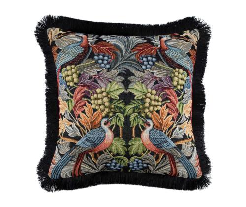 Padi GLAMUUR 45x45cm lukuga, karvase äärega, paradiisilind, kangas 50% puuvill, 50% polüester, kangas 042/411