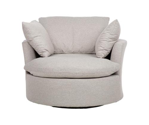 Tugitool FLUFFY pöörlev 110x105xH65/86cm, helehall