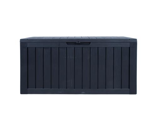 Säilituskast BOMM 117,5x47,5xH59cm/300L, must plastik