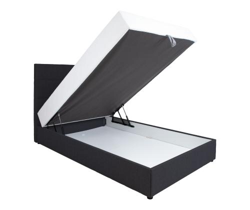 Kontinentaalvoodi LEIKO 140x200cm, must