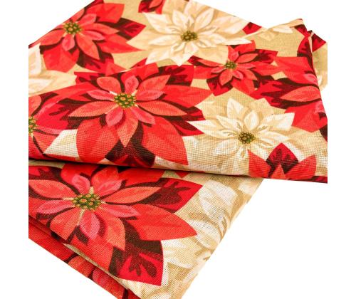 Laudlina CHRISTMAS NEW 136x220cm, jõulutähed, 50% polüester, 50% puuvill, kangas 575