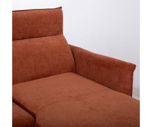 Nurgadiivanvoodi SCALA 244x155/88xH102cm, roostepruun
