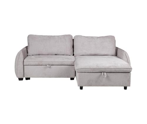 Nurgadiivanvoodi CLOUD 226x95/160x88cm, helehall