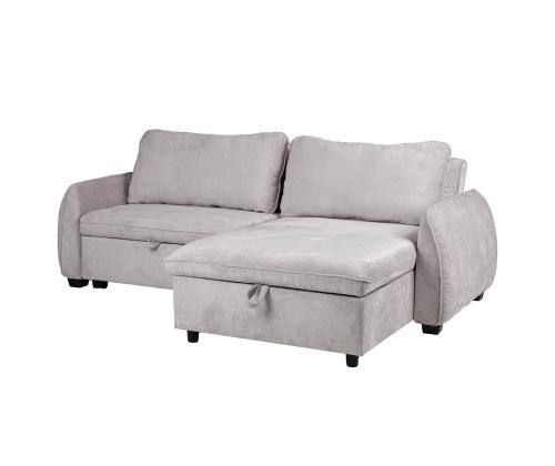 Nurgadiivanvoodi CLOUD 226x95/160x88cm, helehall