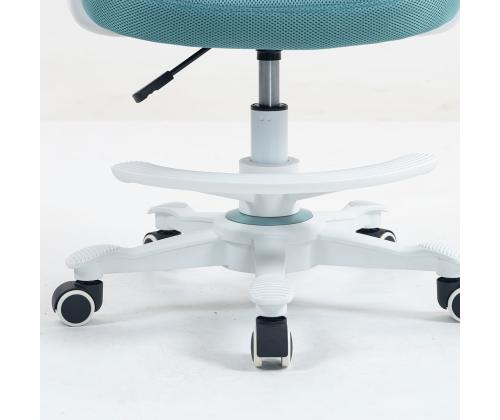 Laste töötool EMMY jalatoega 59x57xH87-99cm, türkiissinine