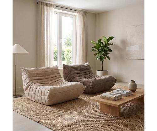 Puhketool FIONA 100x102xH65cm, helepruun