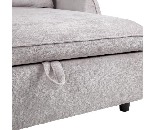 Nurgadiivanvoodi CLOUD 226x95/160x88cm, helehall