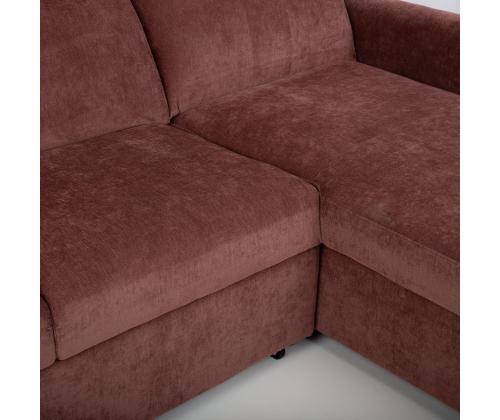 Nurgadiivanvoodi SCALA 244x155/88xH102cm, tumeroosa