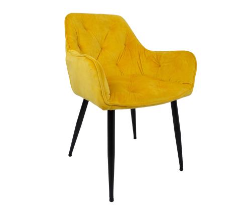 Tool BRITA 58x63H83cm, kollane samet