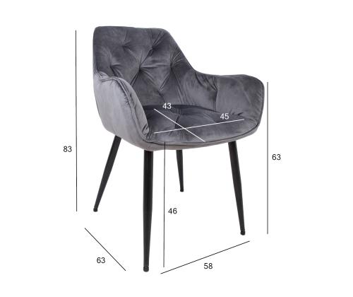 Tool BRITA 58x63H83cm, hall samet