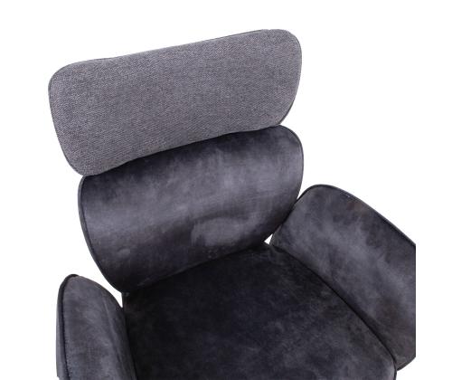 Tool EDDY käetugedega 63x55xH89cm, tumehall samet