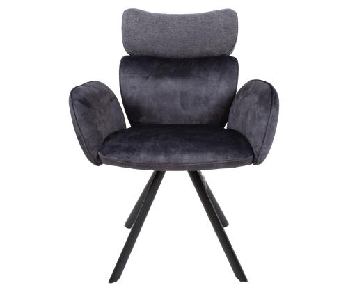 Tool EDDY käetugedega 63x55xH89cm, tumehall samet