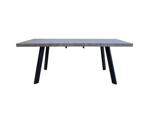 Söögilaud BRIGIT 159/198x84,5xH77cm, betoon, MDF, metalljalad