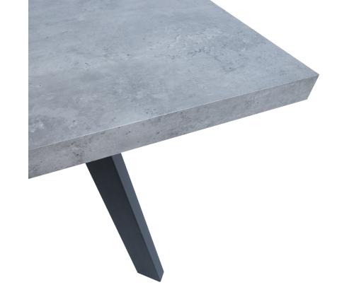 Söögilaud BRIGIT 159/198x84,5xH77cm, betoon, MDF, metalljalad