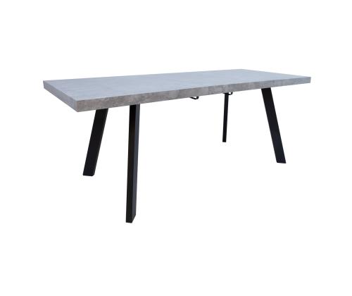 Söögilaud BRIGIT 159/198x84,5xH77cm, betoon, MDF, metalljalad