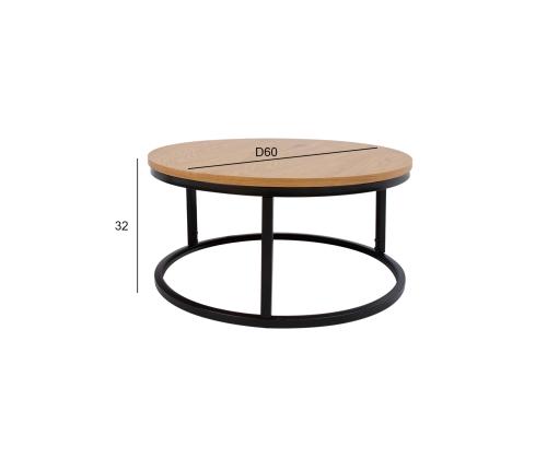 Diivanilaud BRITE D60xH32cm, hele puit