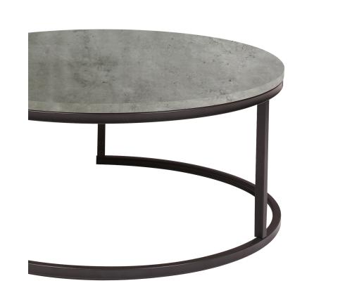 Diivanilaud BRITU D80xH35cm, hall, MDF, metall