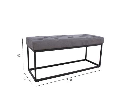 Pink BRIGITE 100x35xH47cm, hall, metall, polüesterkangas