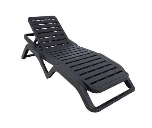 Lamamistool SCIROCCO 71x187xH44cm, tumehall, plastik