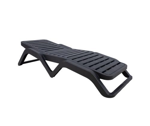 Lamamistool SCIROCCO 71x187xH44cm, tumehall, plastik