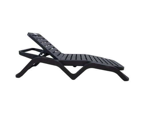 Lamamistool SCIROCCO 71x187xH44cm, tumehall, plastik