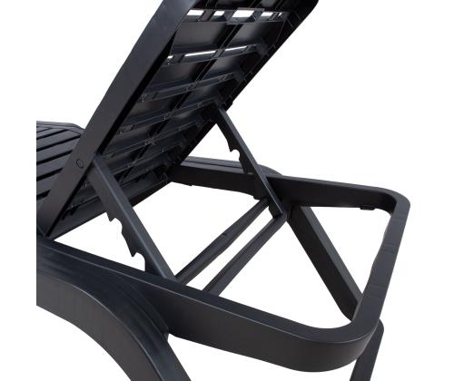 Lamamistool SCIROCCO 71x187xH44cm, tumehall, plastik