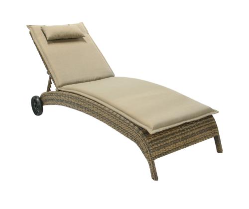 Lamamistool WICKER 73x196xH99cm, cappuccino