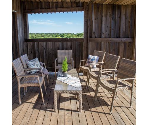 Abilaud WICKER 50x50xH45cm, cappuccino