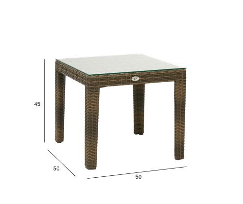 Abilaud WICKER 50x50xH45cm, cappuccino