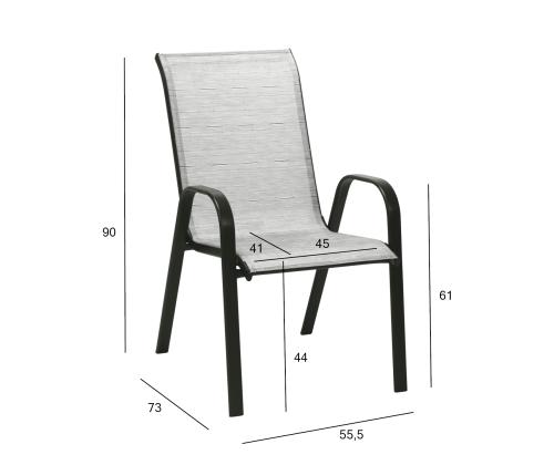Tool DUBLIN 55,5x73xH90cm, hõbehall
