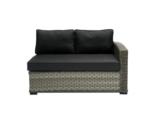 Mooduldiivan GENEVA 2-kohaline 132x81xH78cm, parema käetoega, hall