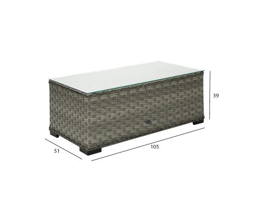 Diivanilaud GENEVA 105x51xH39cm, hall