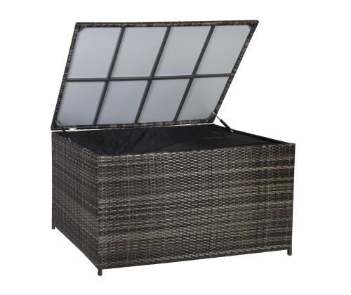 Padjakast WICKER 140x80xH65cm, tumepruun, terasraam, plastikpunutis