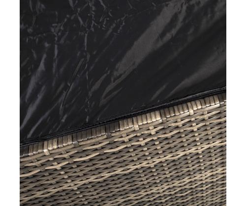 Padjakast WICKER 140x80xH65cm, tumepruun, terasraam, plastikpunutis